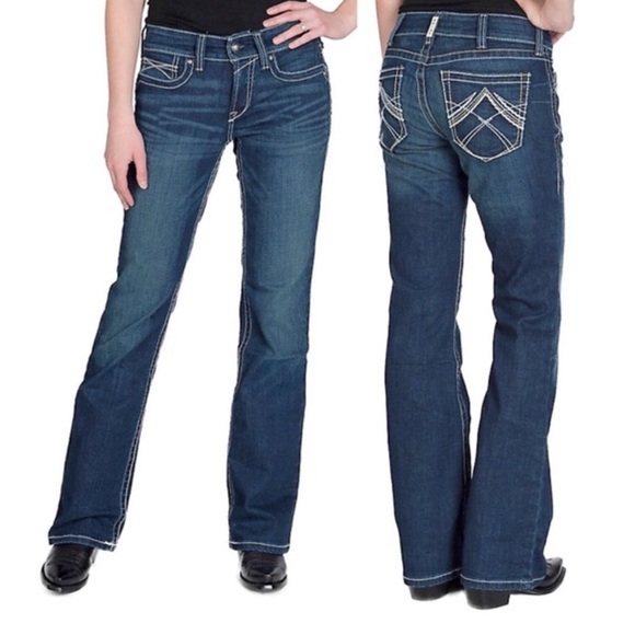 Ariat REAL Denim Whipstitch Riding Bootcut Jeans 31R - Picture 7 of 12